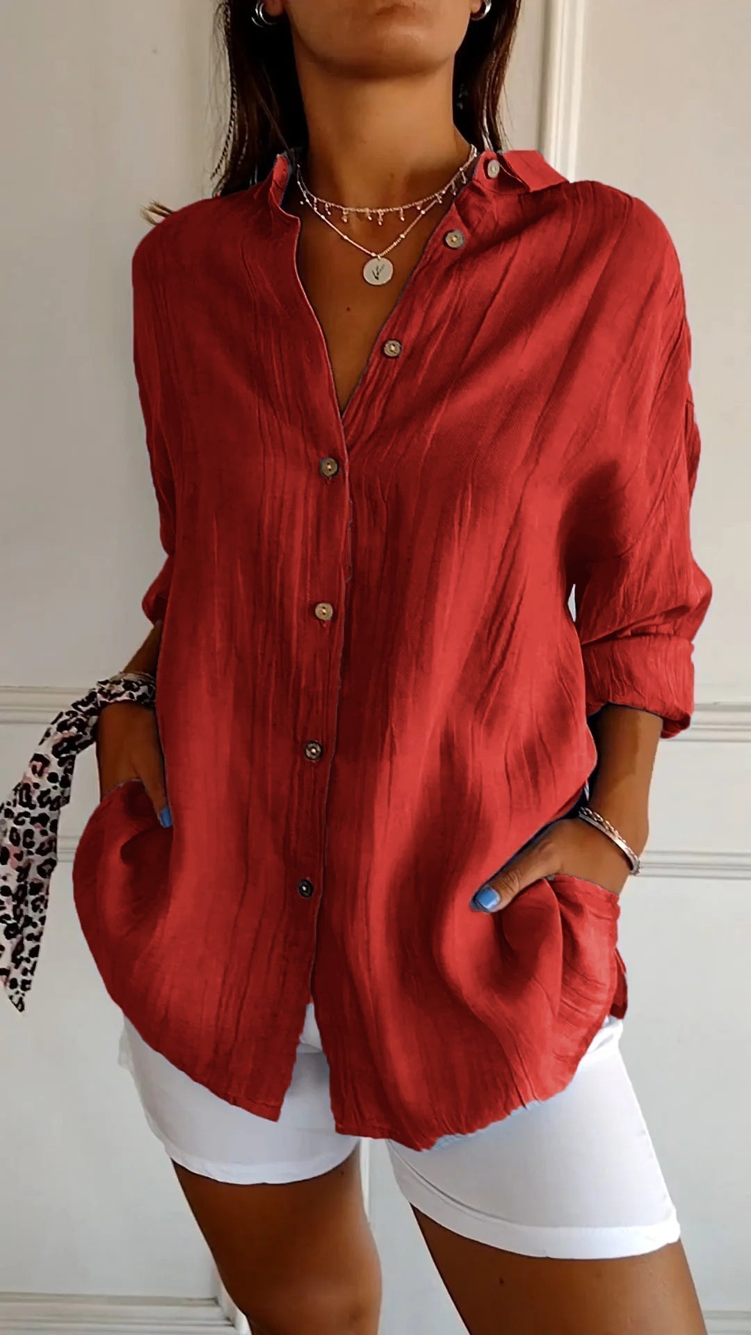 Sari Women's Elegant Shirt | Stylish Pleated Design 7