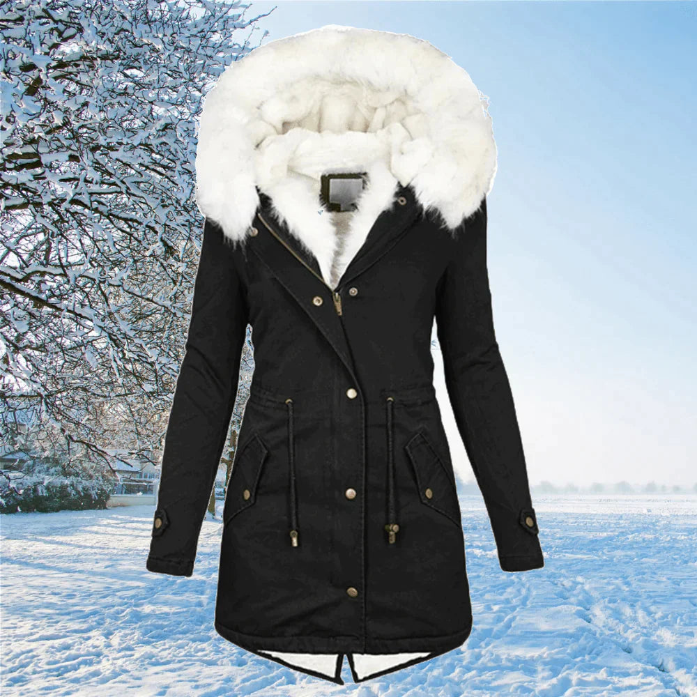 Sienna Women's Parka Coat | Soft Fur Lining, Versatile Style 0