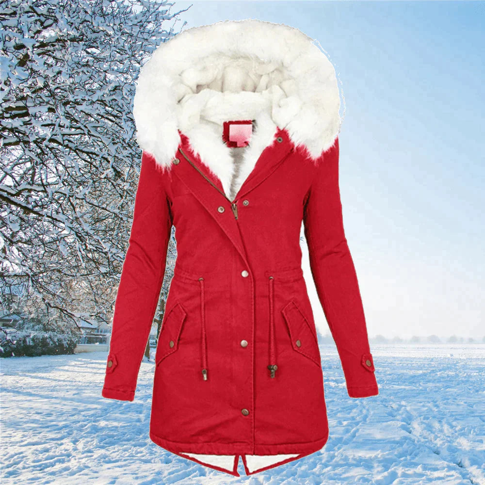Sienna Women's Parka Coat | Soft Fur Lining, Versatile Style 1