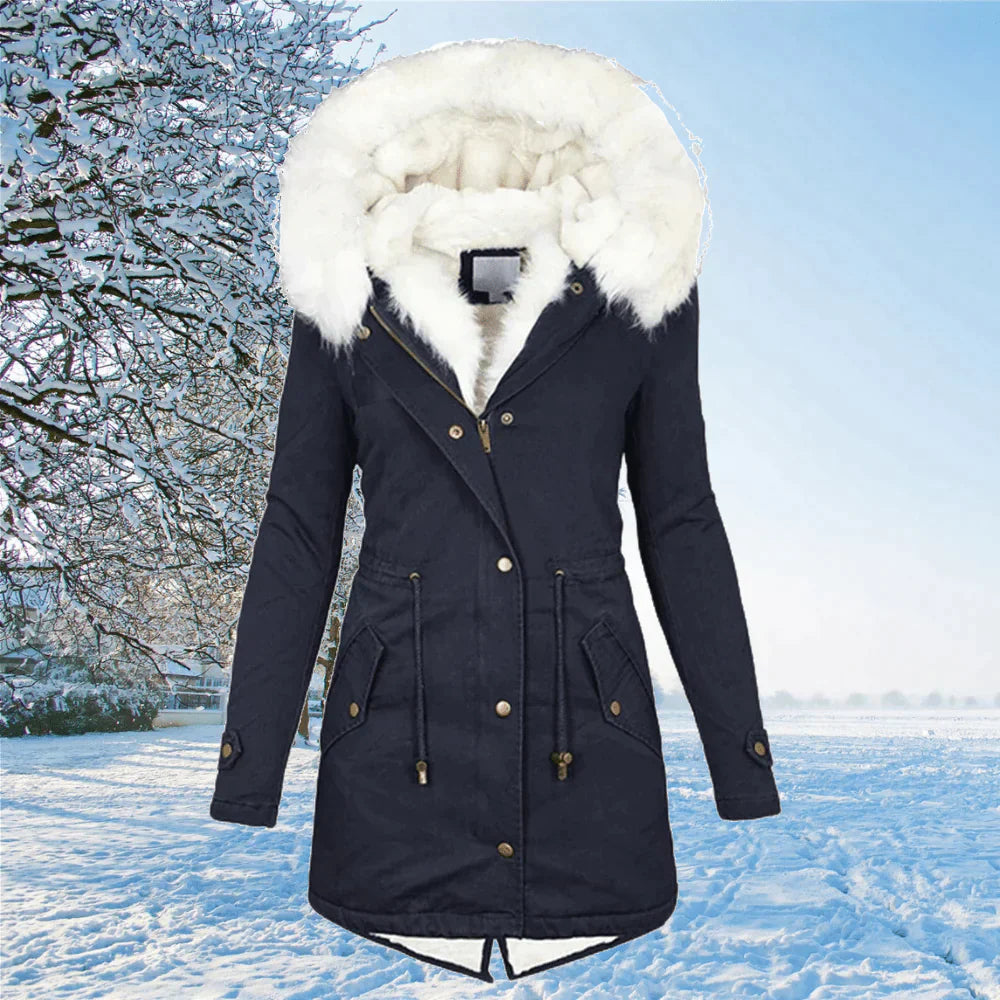 Sienna Women's Parka Coat | Soft Fur Lining, Versatile Style 2
