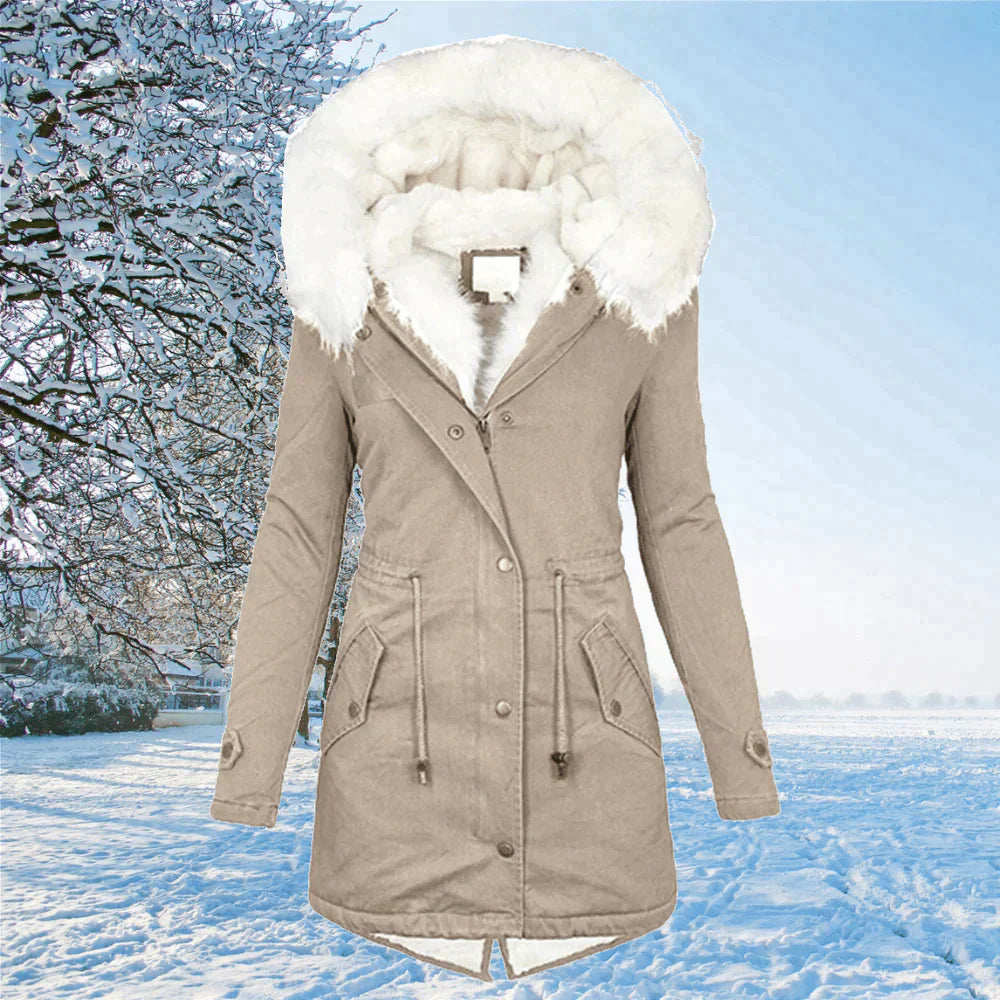 Sienna Women's Parka Coat | Soft Fur Lining, Versatile Style 3