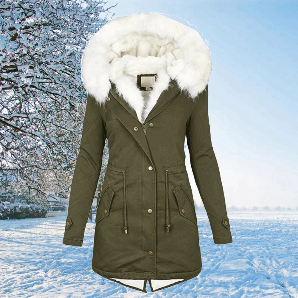 Sienna Women's Parka Coat | Soft Fur Lining, Versatile Style 4