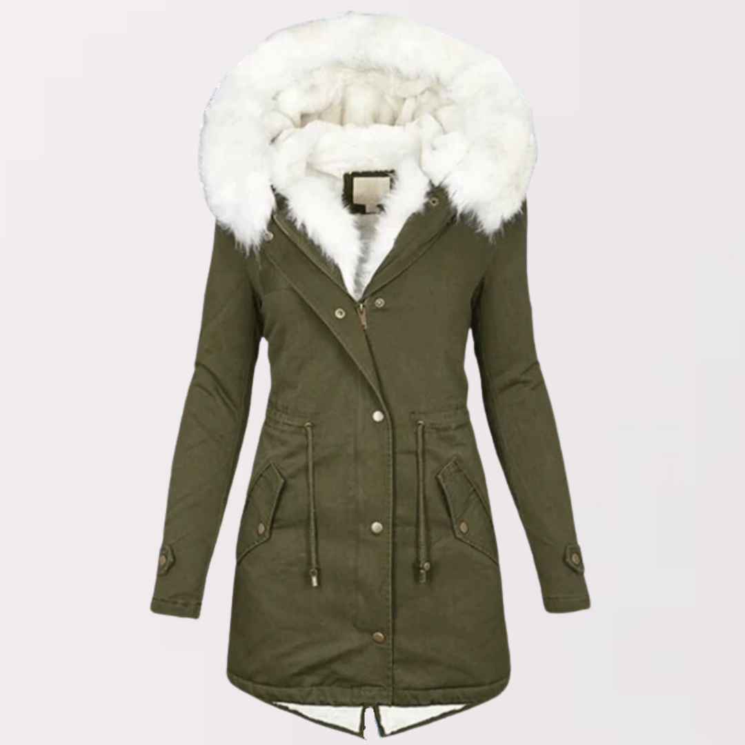 Sienna Women's Parka Coat | Soft Fur Lining, Versatile Style 5