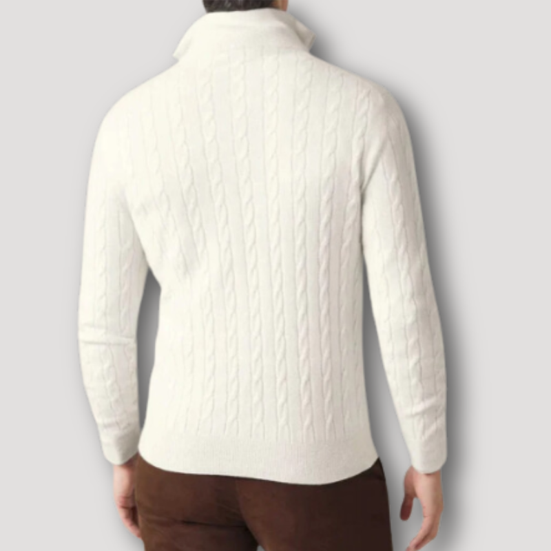 Sleek Men's Zip-Up Sweater | Italian Cashmere, Elegant Design 2