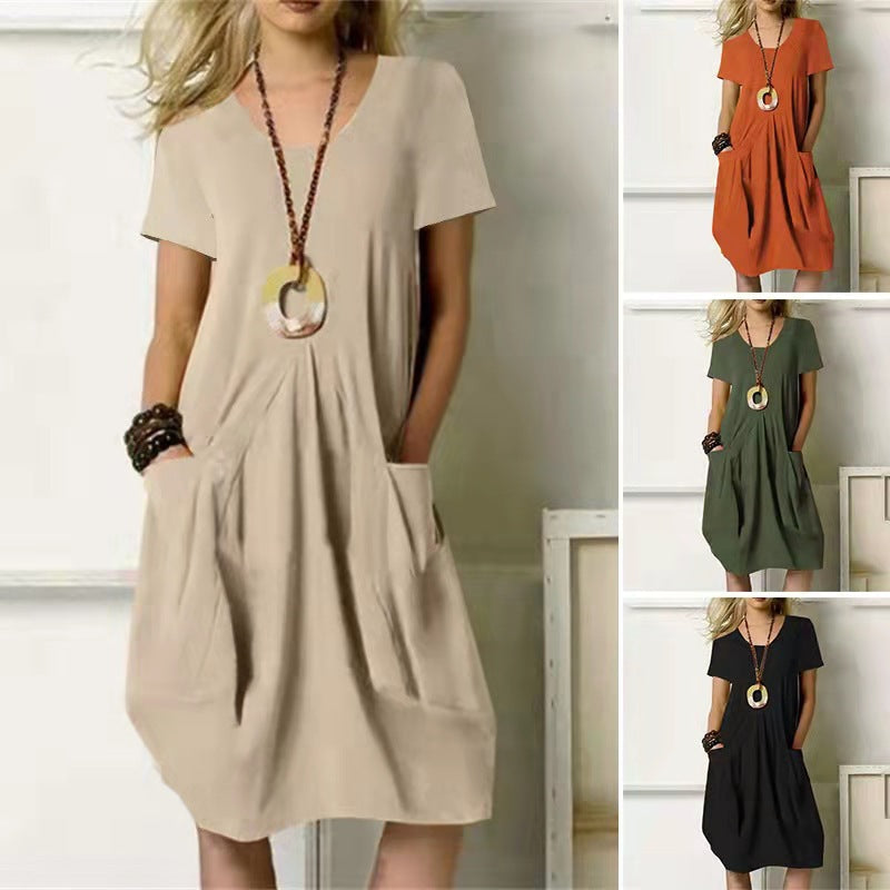 Sleek Women's Summer Dress | Lightweight Cotton, Knee-Length 4
