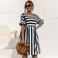 Sophie Women's Dress | High-Quality Cotton, Vintage Striped Summer Style 0