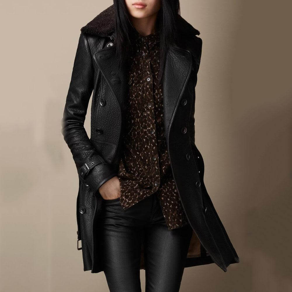 Sophie Women's Leather Coat | Handcrafted, Warm & Stylish Winter Coats 0