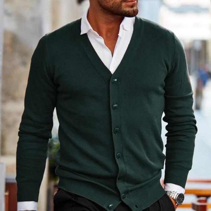 Stefan Men's Cardigan | Luxurious Cotton Blend, Modern Style 4