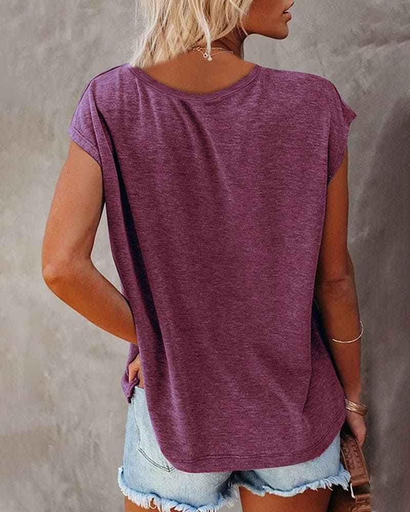 Tara Women's Shirt | Soft Cotton V-Neck, Versatile Style 1