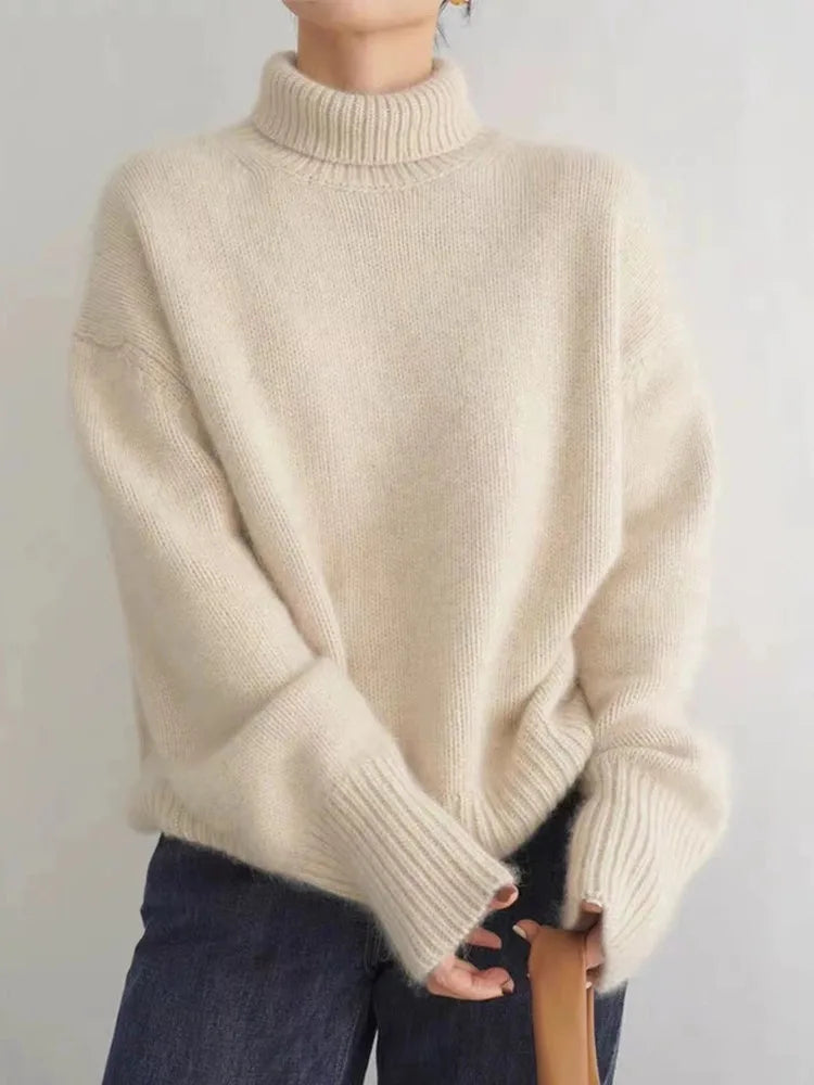 Tara Women's Turtleneck Sweater | Cozy Polyester Blend, Versatile Style 3