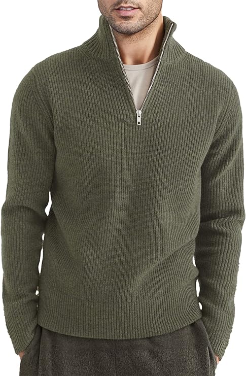 Taro Men's Sweater | Italian Design, Zipper Style, Elegant Comfort 0