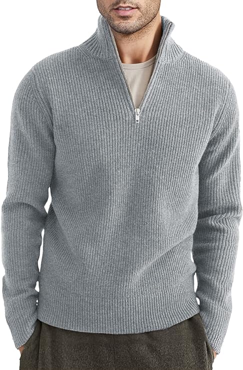 Taro Men's Sweater | Italian Design, Zipper Style, Elegant Comfort 10
