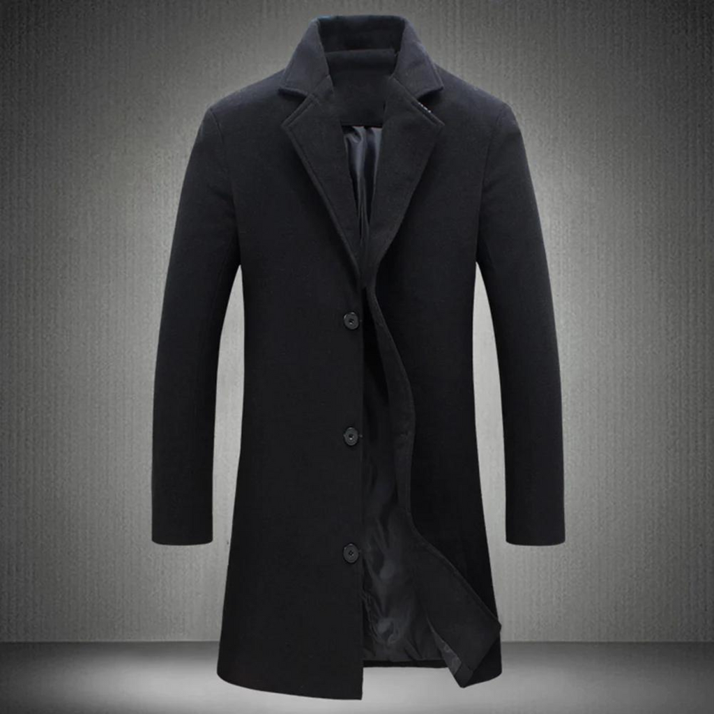 Terrence Men's Overcoat | Water-Repellent Wool Blend, Elegant Design 0