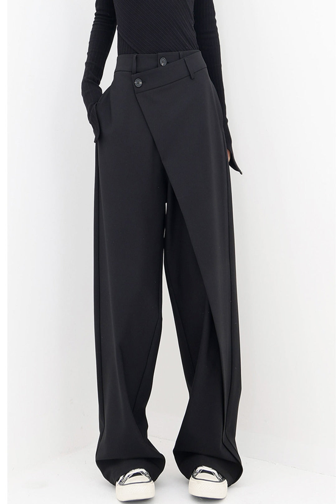 Tina Women's Trousers | Asymmetric Design, Baggy Fit 0
