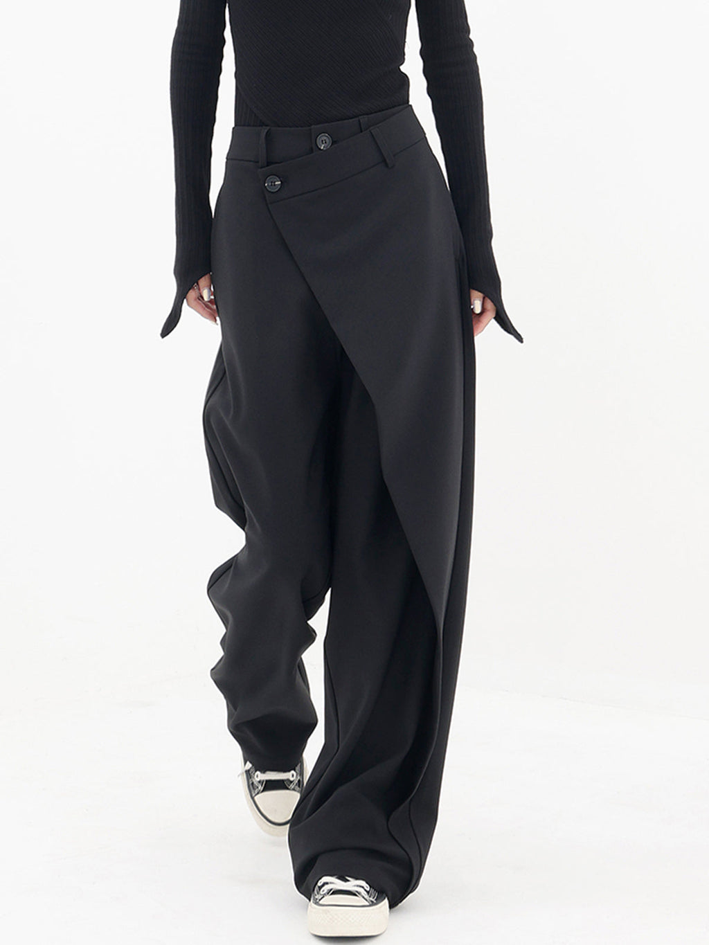 Tina Women's Trousers | Asymmetric Design, Baggy Fit 1