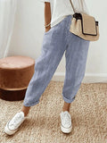 Vera Women's Trousers | Striped Cotton, Comfortable Fit 0