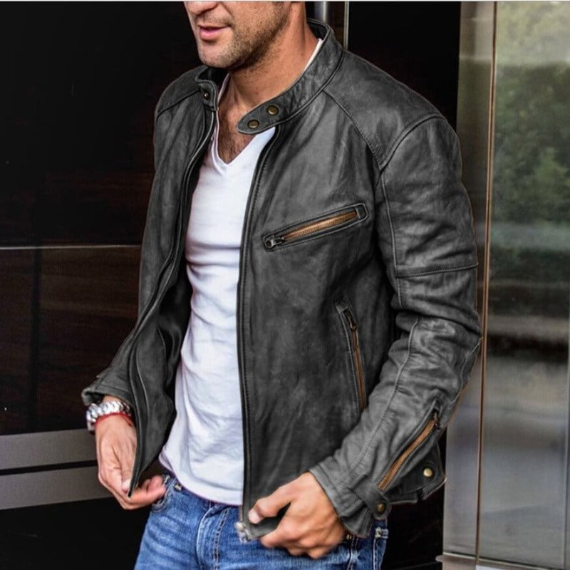Vero Men's Leather Jacket | Weatherproof, Timeless Style 1