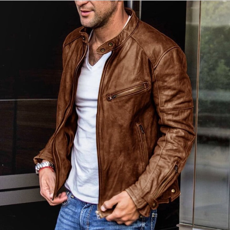 Vero Men's Leather Jacket | Weatherproof, Timeless Style 2