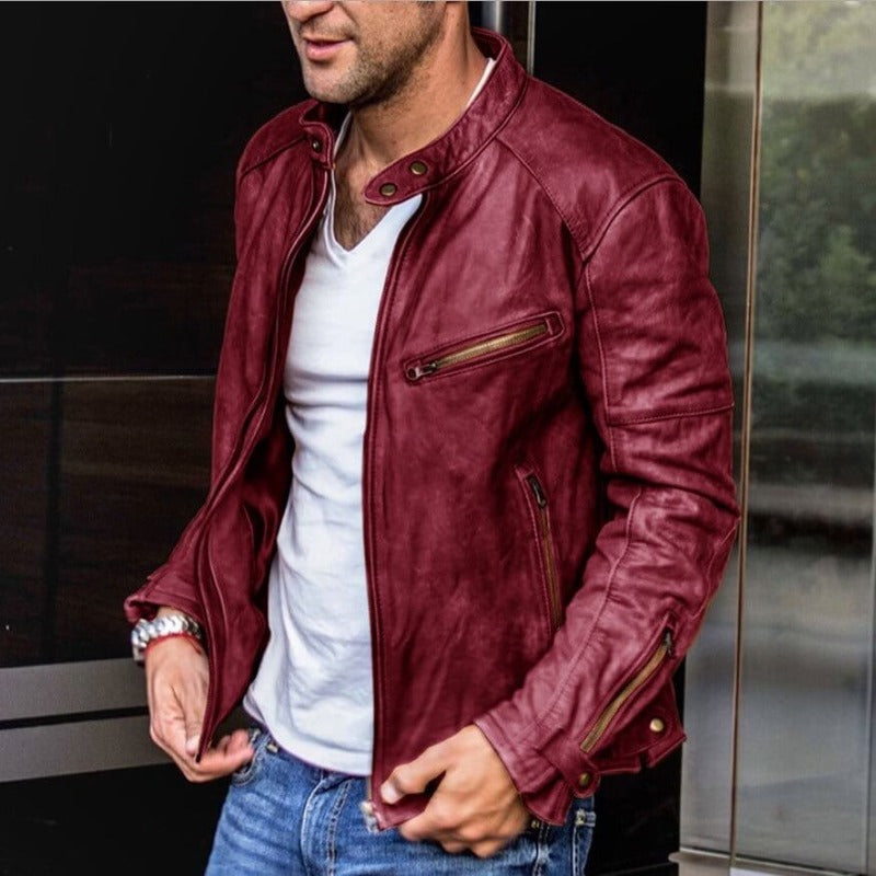 Vero Men's Leather Jacket | Weatherproof, Timeless Style 3