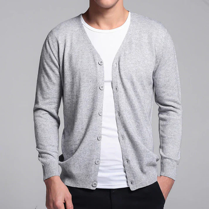 Vito Men's Cardigan | Soft Material, Timeless V-Neck Design 1