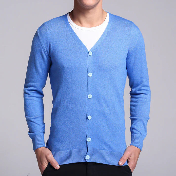 Vito Men's Cardigan | Soft Material, Timeless V-Neck Design 4
