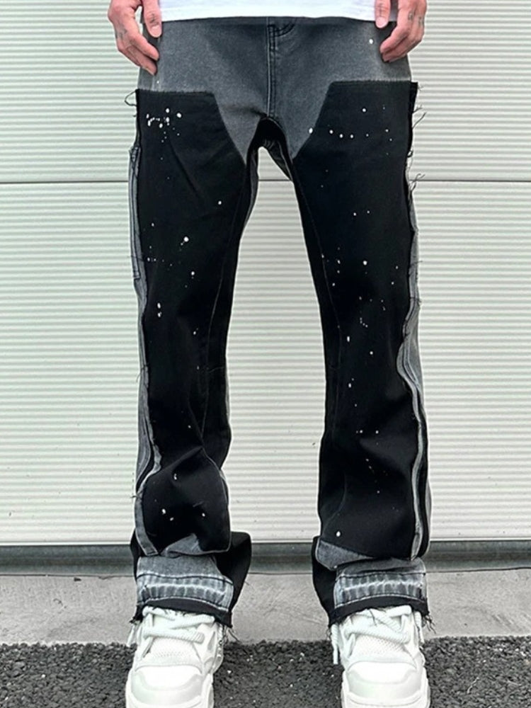 Vito Men's Denim Jeans | Vintage Style with Unique Patches 1
