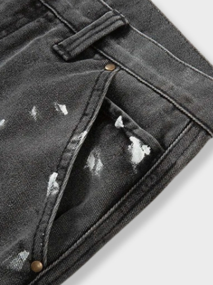 Vito Men's Denim Jeans | Vintage Style with Unique Patches 3