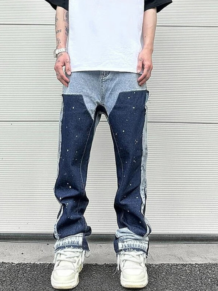 Vito Men's Denim Jeans | Vintage Style with Unique Patches 6