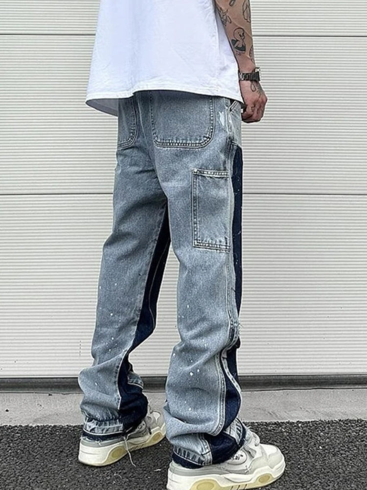 Vito Men's Denim Jeans | Vintage Style with Unique Patches 7