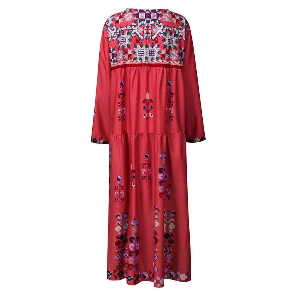Vivi Women's Plus Size Maxi Dress | Breathable Linen, Bohemian Style 4