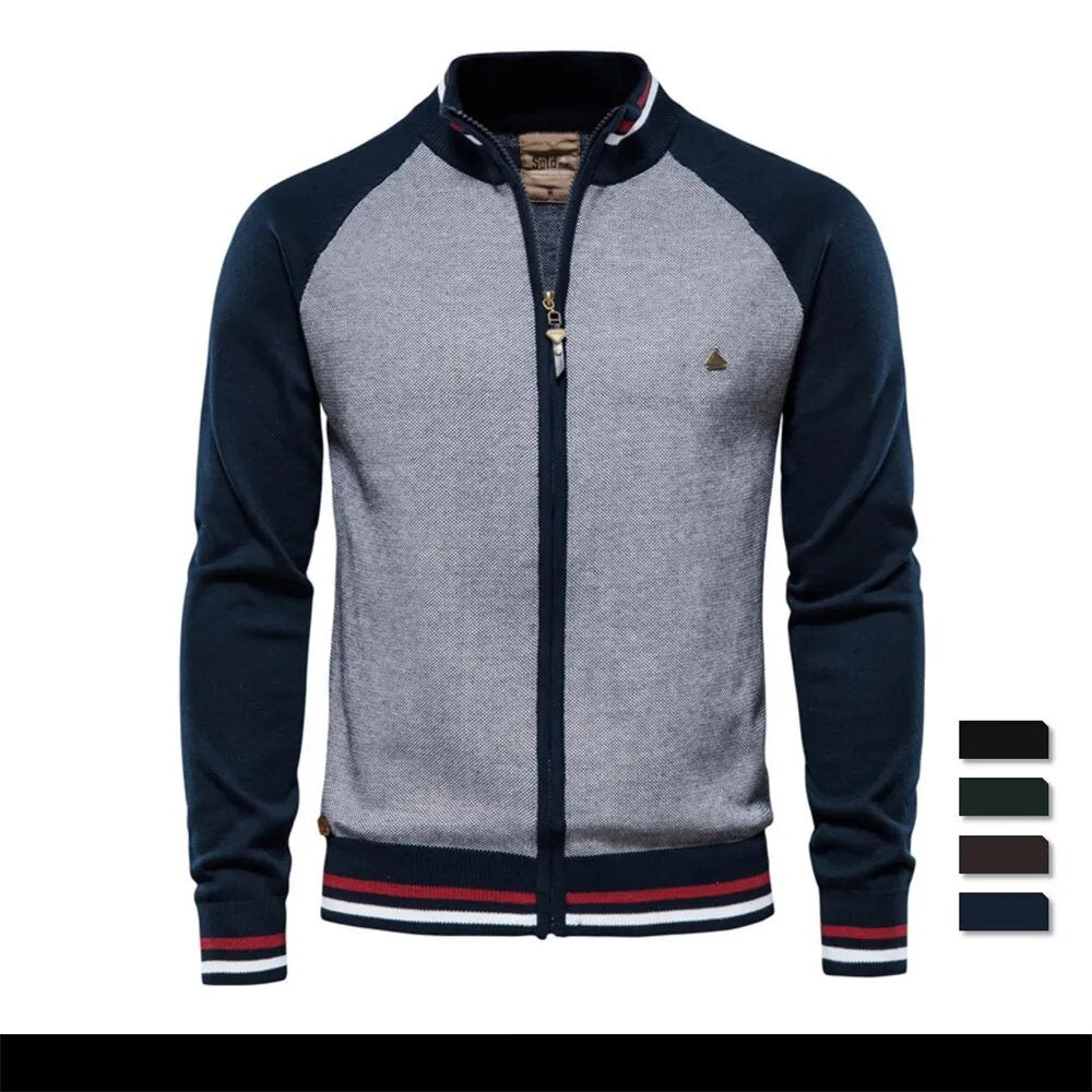 Wade Men's Cardigan Sweater | Premium Cotton, Casual Chic 1