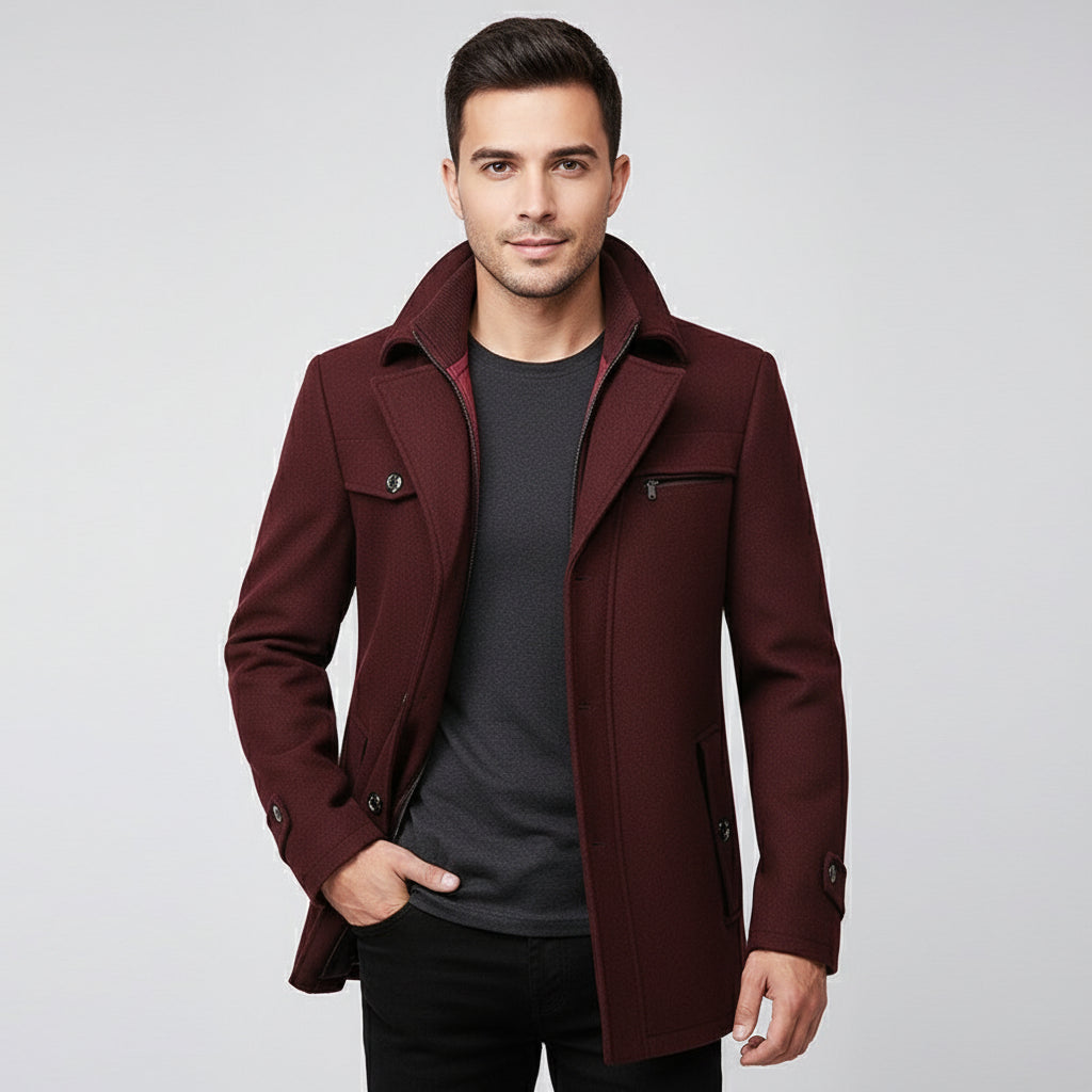 Waterproof Men's Winter Jacket - Stylish Casual Business Coat with Adjustable Cuffs and Multiple Pockets, Available in Sizes M to 4XL 2