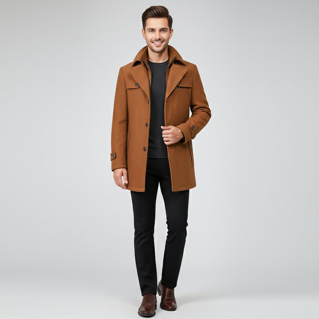 Waterproof Men's Winter Jacket - Stylish Casual Business Coat with Adjustable Cuffs and Multiple Pockets, Available in Sizes M to 4XL 3