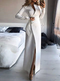 Willa Women's Maxi Dress | Elegant Wrap Design, Lightweight Polyester 0