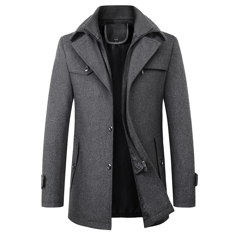 Wondrous Men's Wool Overcoat | Insulated Winter Warmth 1