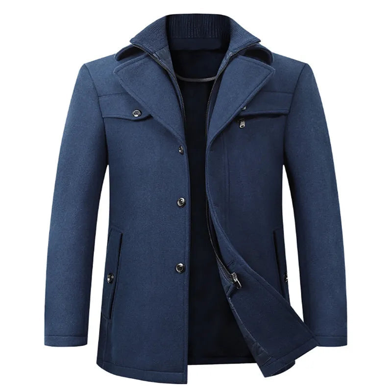 Wondrous Men's Wool Overcoat | Insulated Winter Warmth 2