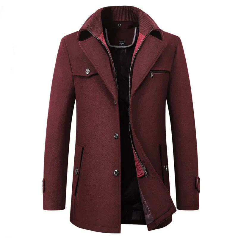 Wondrous Men's Wool Overcoat | Insulated Winter Warmth 3