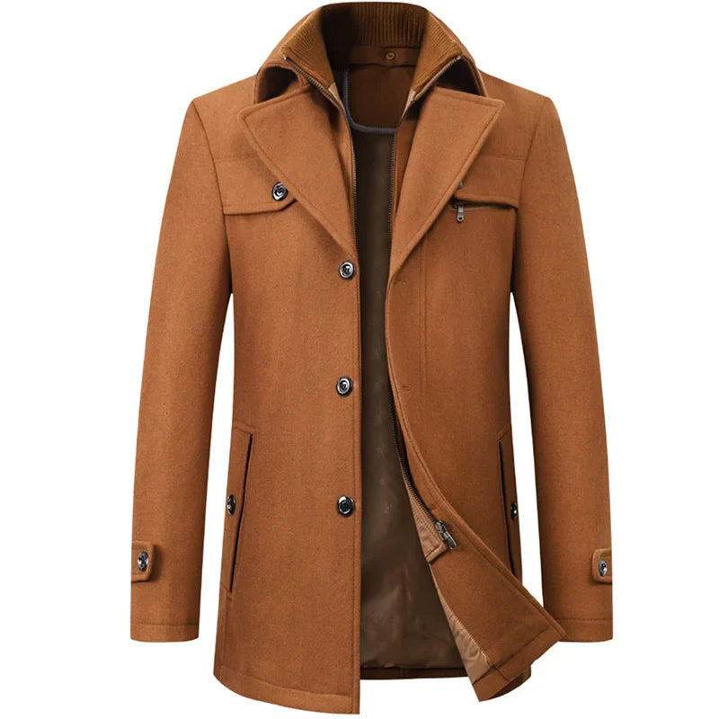 Wondrous Men's Wool Overcoat | Insulated Winter Warmth 4