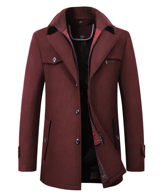 Wondrous Men's Wool Overcoat | Insulated Winter Warmth 6