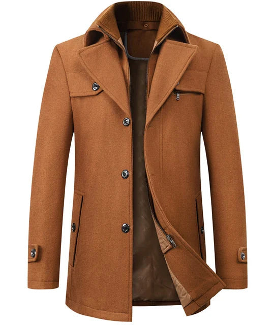 Wondrous Men's Wool Overcoat | Insulated Winter Warmth 7