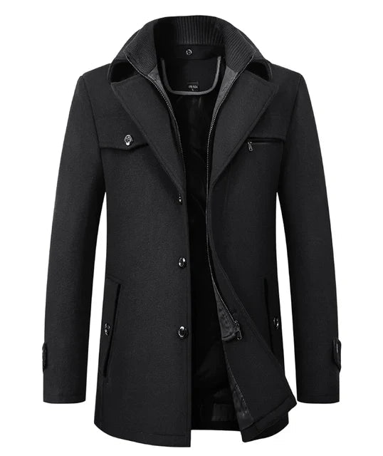 Wondrous Men's Wool Overcoat | Insulated Winter Warmth 8