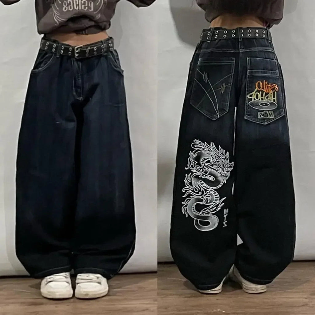 Yara Women's Baggy Jeans | Comfortable Wide-Leg Fit, Y2K Harajuku Style 2
