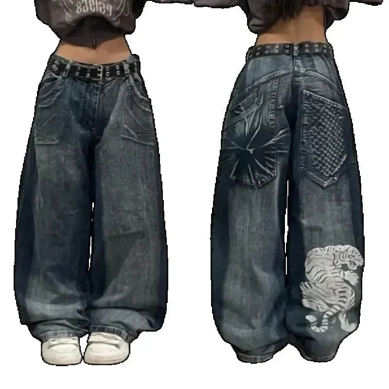 Yara Women's Baggy Jeans | Comfortable Wide-Leg Fit, Y2K Harajuku Style 4