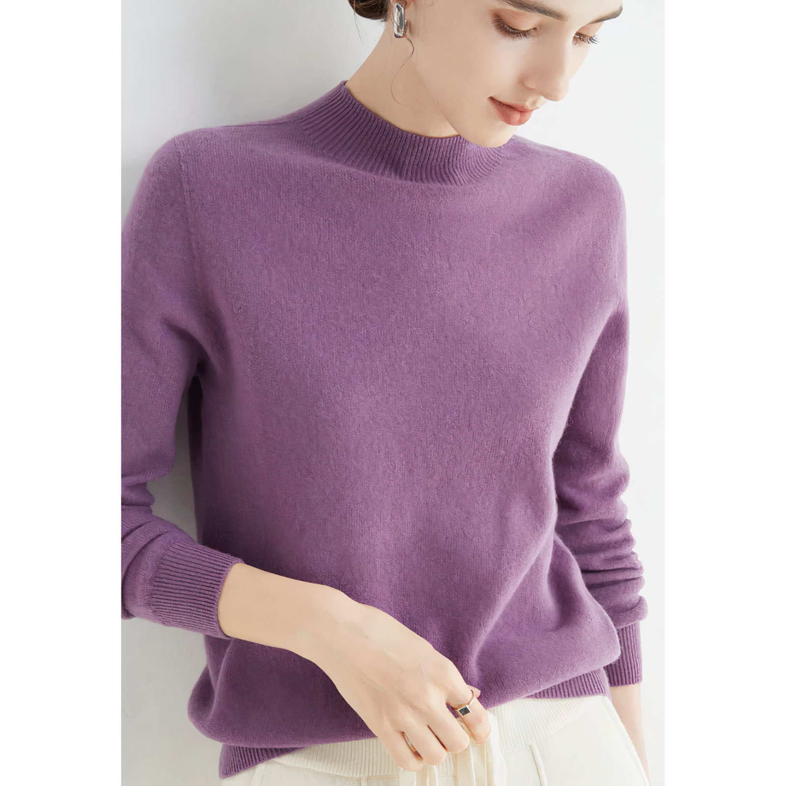 Yelena Women's Half Neck Sweater | Ultra Soft, Versatile Design 9