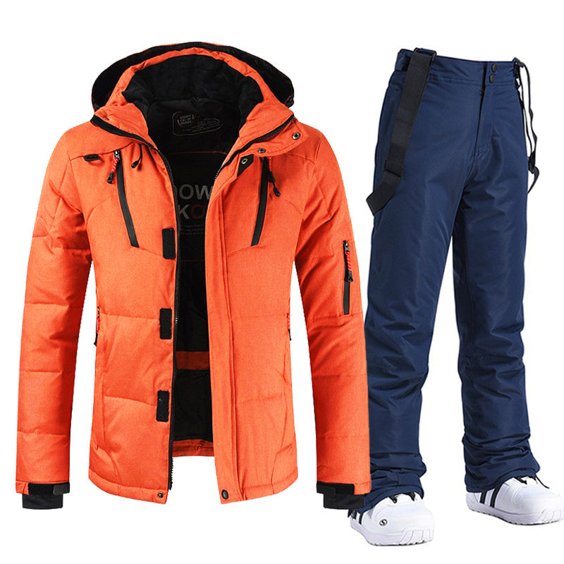 Yenien Men's Ski Suit | Waterproof Insulated One Piece Design 0