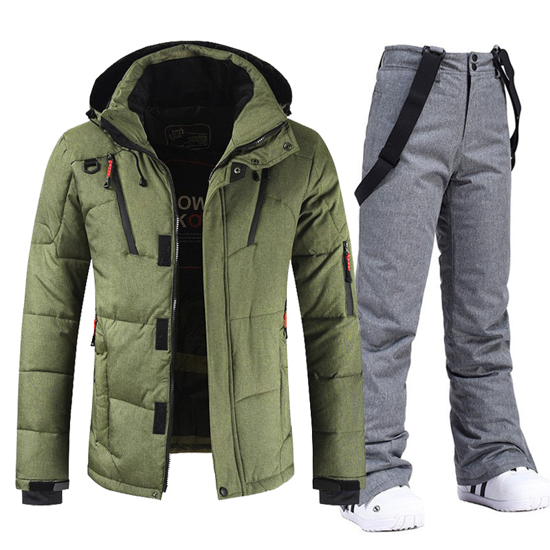 Yenien Men's Ski Suit | Waterproof Insulated One Piece Design 1