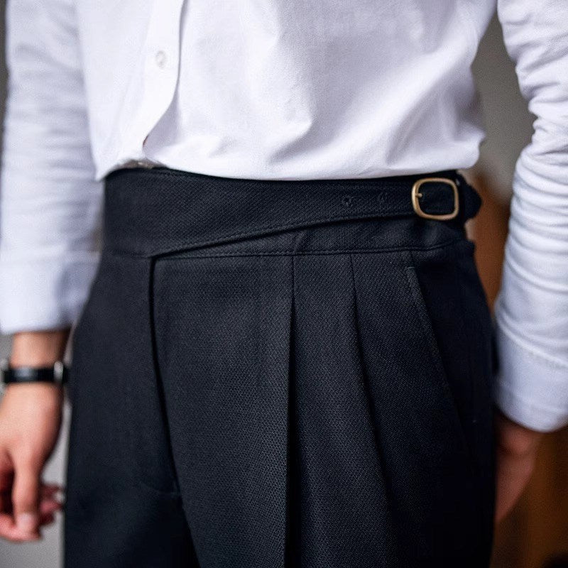 Zane Men's Trousers | Adjustable Buckle, Tailored Fit 3