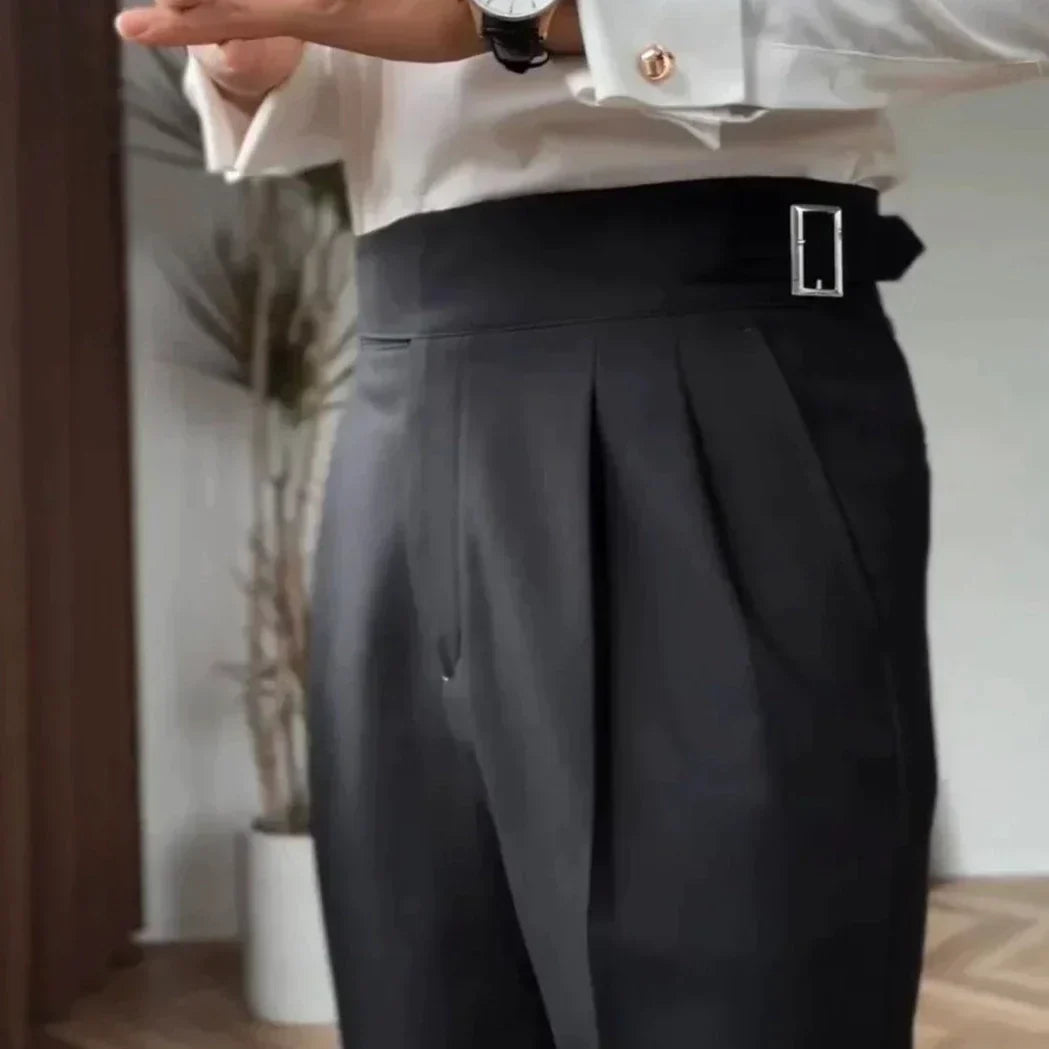 Zane Men's Trousers | Adjustable Buckle, Tailored Fit 4