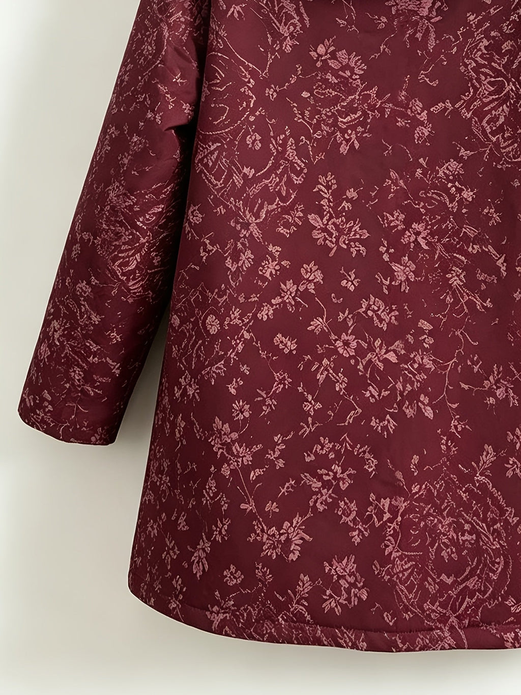 Rosemary Fleece-Lined Floral Hooded Coat