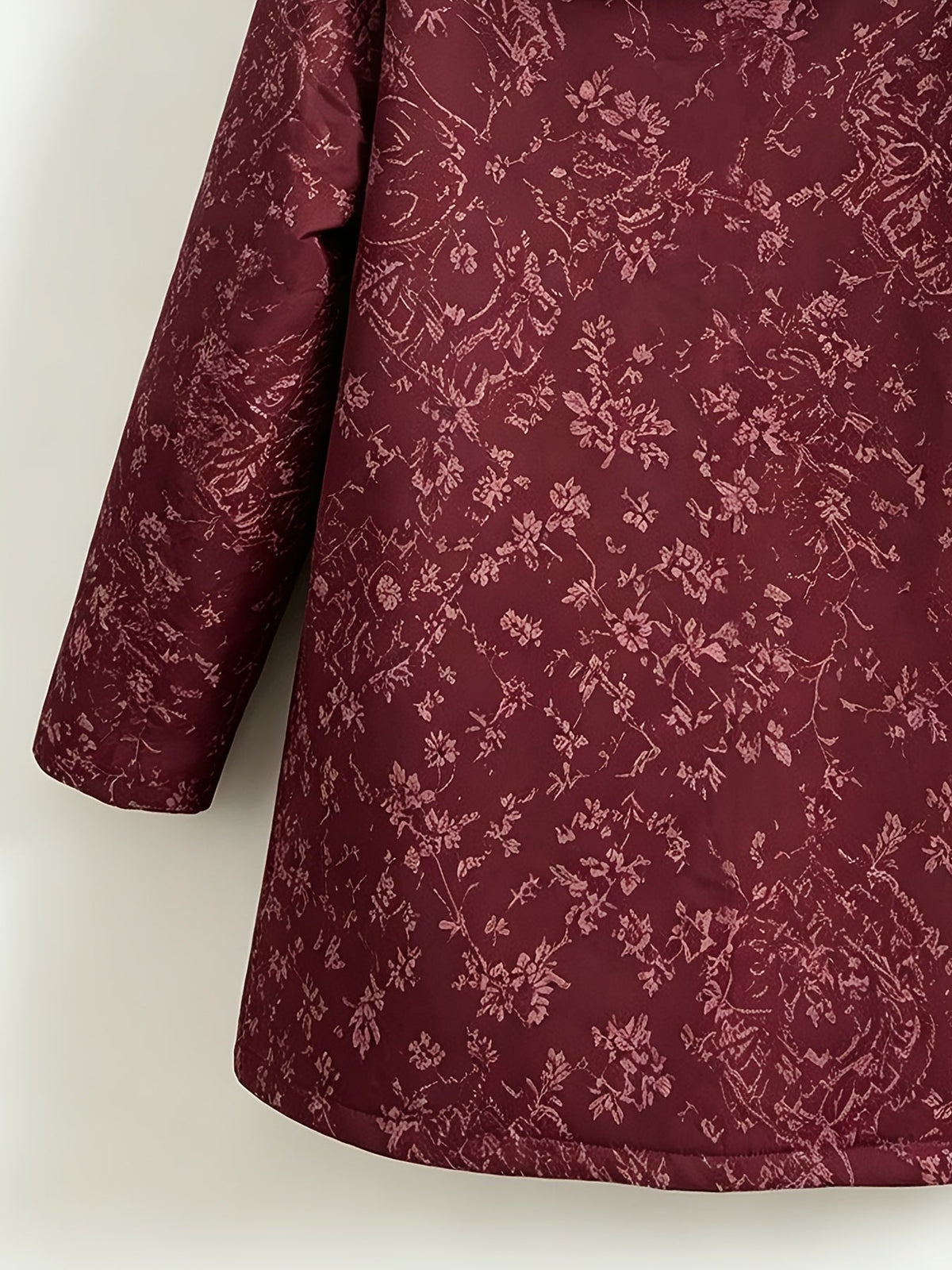 Rosemary Fleece-Lined Floral Hooded Coat